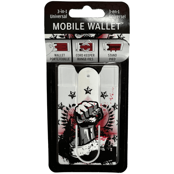 3 in 1 Universal Mobile Wallet, Cord Keeper, Stand, Securely Holds Cards, Manages Cables, Converts to a Hands Free Stand, Compact, Stylish Accessory for Phones, Perfect for Travel, Daily Use