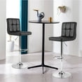 thumbnail image 2 of Costway Adjustable Swivel Bar Stool Counter Height Bar Chair PU Leather w/ Back Black, 2 of 10
