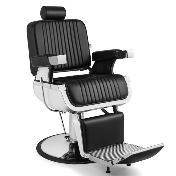 Artist Hand Heavy Duty Hydraulic Recliner Barber Chair Salon Hair Stylist Tattoo (Black)