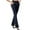 Navy, variant on Ediodpoh Solid Color Button Down Knit Flared Trousers High Waist Womens Pants Slim Fit Bootcut Casual Pants Stretchy Comfortable Navy M