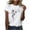 White, variant on Zunfeo Casual Tops for Women Short Sleeve Floral T Shirts Cozy Crew Neck Summer Tops Valentine's Day Gift White 2XL