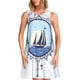 thumbnail image 1 of Easygdp Not All Who Wander Are Lost2 para Vestido Transpirable de Mujer, Vestido Suelto de Manga Corta con Pliegues y Bolsillos para el Verano, 1 of 7