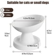 thumbnail image 5 of Pawinner Ant-Proof Elevated Ceramic Cat Bowl, 15° Tilted Design Reduces Vomiting, Neck & Whisker Strain, Pet Feeder Bowl for All Life Stages, White, 5 of 7