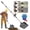 Adjustable Angle, variant on Chicken Poop Scooper & Rake, DOMIPET 2-in-1 Metal Chicken Coop Accessori with 39" to 63" Adjustable Stainless Steel Handle, Cleaning Tools for Chicken Coops & Farm Animals Scoop