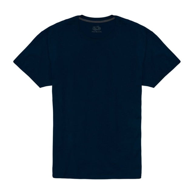 Playera Fruit Of The Loom para Hombre, Cuello Redondo Manga Corta Azul Marino Talla M