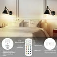 thumbnail image 3 of TRLIFE Rechargeable Battery Operated Wall Sconces, Dimmable and Adjustable Color Temperature Wireless Wall Sconces Set of 2 with Remote Control, Swing Arm Gold Wall Light for Bedroom Bedside Hallway, 3 of 10