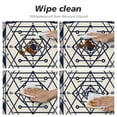 thumbnail image 4 of WERPE Lotus Geometry Yantra Mandala Triangle Yoga Illustration Accent Piece Round Tablecloth with Elastic Edge White, 4 of 7