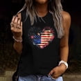 thumbnail image 2 of Lydpxz Womens 4th of July Tank Tops Casual Patriotic American Flag Graphic Tees Loose Fit Sleeveless T Shirts Camisole Athletic Crew Neck Tanks, 2 of 6