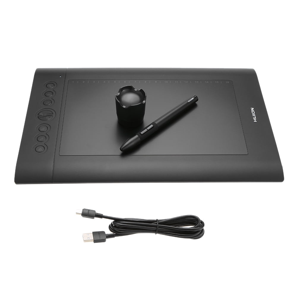 Huion-H610 Pro 10x6.25" USB Art Graphics Drawing Tablet Pad Cordless Pen Hotkey 