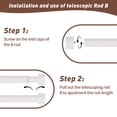 thumbnail image 3 of 1" Diameter Curtain Rods,16"-28" Heavy Duty Curtain Rod with Aluminium Finials for Windows,Easy to Install,White, 3 of 12