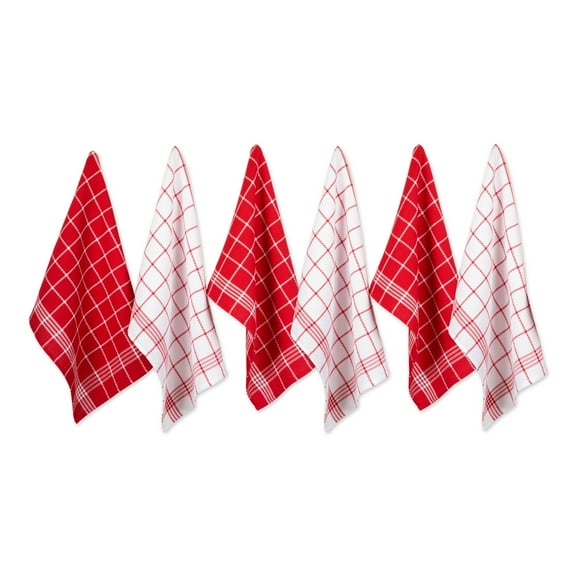 Red Waffle Weave Dishtowel (Set of 6)