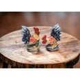 thumbnail image 2 of Hand Painted Ceramic Rooster Salt and Pepper Shakers 4.5 inch, 2 of 3