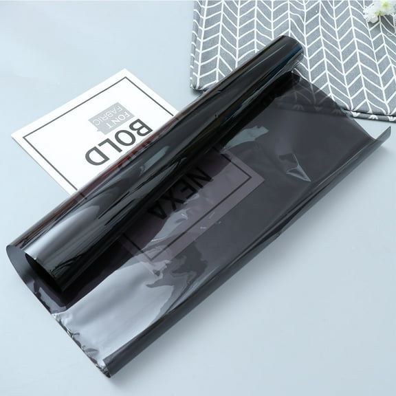 Worgeous 1 Roll Black Window Darkening Film PET for Heat Control