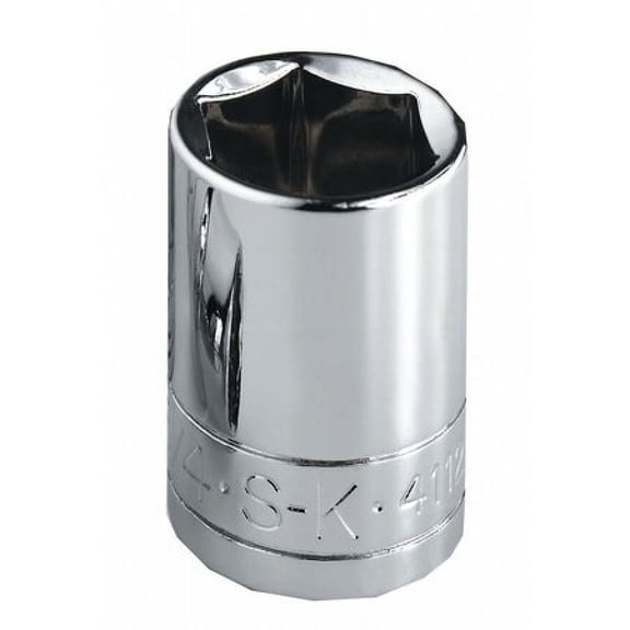 Sk Professional Tools Socket, Steel, Chrome, 1/8 in 40904