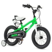 Royalbaby Boys Girls Kids Bike 16 In BMX Freestyle Green 2 Hand Brakes Bicycles with Training Wheels Child Bicycle
