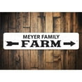 thumbnail image 1 of Family Name Farm Arrow Novelty Decor, Metal Wall Sign - 4x18 Inches, 1 of 4