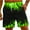 Green#05, variant on Mens Swim Trunks Fashion Summer Oversized Printed Quarter Pants Beach Shorts Sports Casual Pants