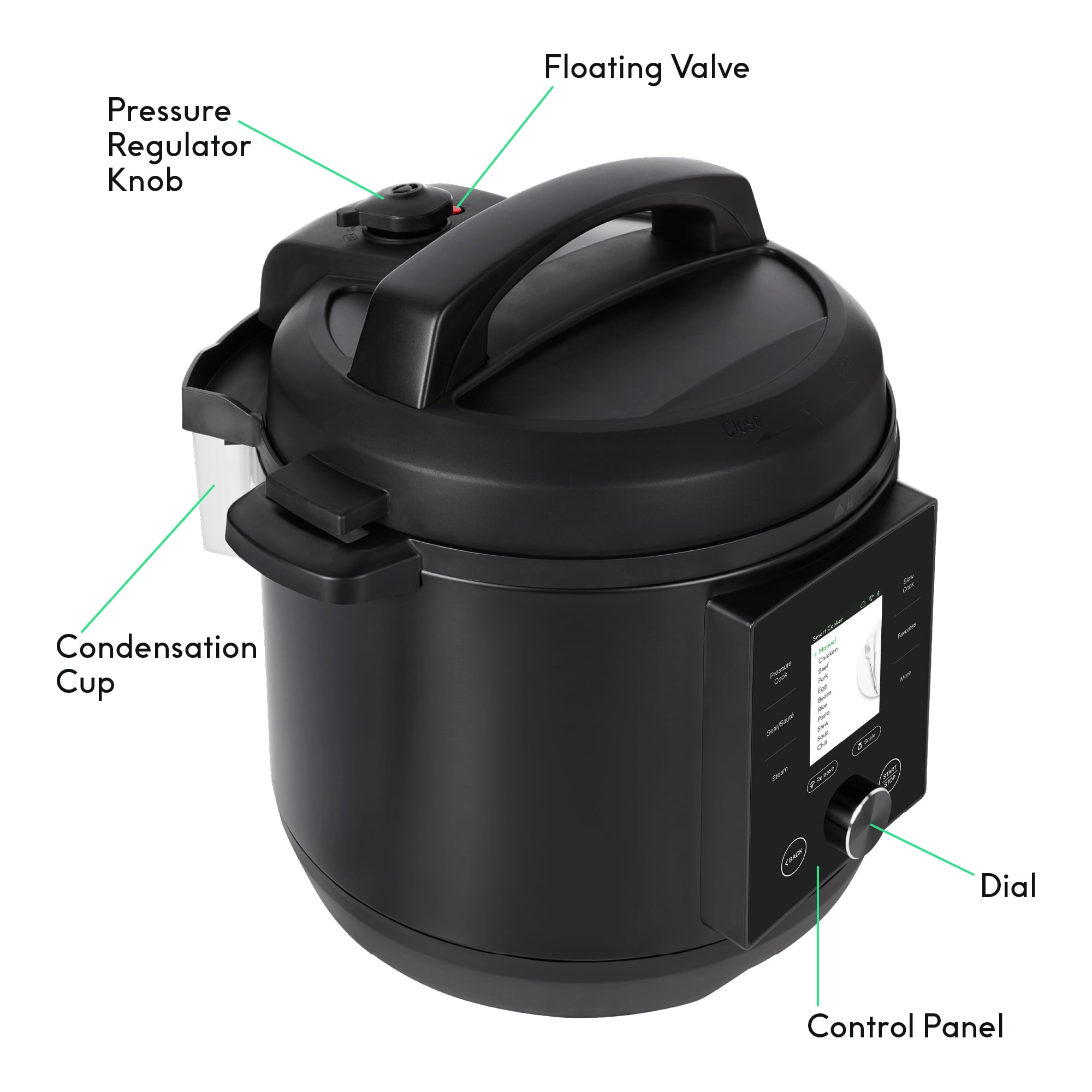 CHEF iQ Multi-Function Smart Cooker w/ 10 Functions and Built-in Scale - Black