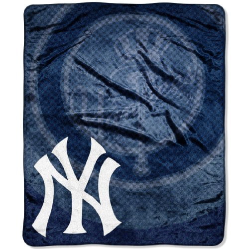 New York Yankees 50"x60" Retro Style Royal Plush Raschel Throw Blanket