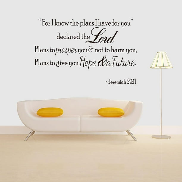 Etiqueta engomada de la pared de la Biblia extraíble autoadhesiva de PVC calcomanías de bricolaje decoración del hogar Wdftyju Libre de BPA