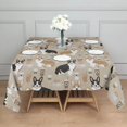 thumbnail image 3 of Cartoon Corgi and Coffee Square Tablecloth,Waterproof Square Table Cover,Wipeable Spillproof Washable Table Cover for Home Kitchen Party Decor 60"x60"(152x152cm), 3 of 6