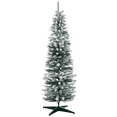 thumbnail image 1 of HOMCOM Pencil Artificial Christmas Tree with Snow-Flocked Branches, 1 of 10