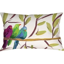 Manual Climaweave Indoor/Outdoor Decorative Throw Pillow, 18 X 13-Inch, Flocked Together Songbirds