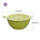 thumbnail image 2 of Juego de tazones de colador de colador de cocina, 3 piezas Cesta de drenaje de doble capa mediana adecuada para frutas, verduras, pasta, bayas - Verde Unique Bargains Cesta escurridor de doble capa, 2 of 6