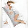 thumbnail image 4 of Bloom Body Pillow Cover 20x54 - Floral Print Watercolor Long Pillow Case with Invisible Zipper - Soft Full Body Pillow Protector - Machine Washable Cozy Slipcover for Sleeping, 4 of 7
