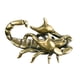 thumbnail image 5 of Scorpion Forma Titular de la pluma Estilo retro Adorno de latón Exquisito Escorpión Modelado Estatua, 5 of 5
