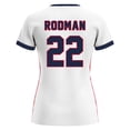thumbnail image 5 of Icon Sports Official Licensed U.S. Soccer 4 Star USWNT Player’s Women's Game Day Shirt Tee - Adult Soccer Gear - Rodman, White, Red, X-Large, 5 of 9