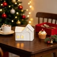 thumbnail image 3 of WYBXZ Ceramic Lighted Christmas House, LED Holiday Village Decor for Mantel Display, 3 of 8