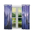 thumbnail image 2 of CADecor Fantasy Landscape Window Kitchen Curtain, Dinosaur Window Treatment Panel Curtains,26x39 inches,Set of 2, 2 of 3