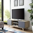 thumbnail image 5 of Modway Tread 59" Particleboard Wood TV Stand for TVs up to 65" in Natural/Gray, 5 of 6