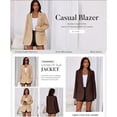 thumbnail image 5 of BTFBM Blazers for Women Spring Business Casual Clothes Open Front Oversized Winter Coats Work Office Suit Jackets, 5 of 9