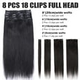 thumbnail image 6 of Benehair 100% Real Remy Human Hair Extensions Clip In Thick Double Weft Full Head 10"-24" Straight Black Women Soft, 6 of 11