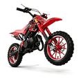 thumbnail image 5 of Epicord 50cc Kid Dirt Bike,2-Stroke Gas Mini Bike for Kids 8-14 Shock Absorption,Pull Start,Max Speed 40 MPH, 160 lb Capacity,Red, 5 of 8