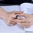 thumbnail image 2 of 8MM Black Brushed Tungsten Carbide Men Women's Fashion Engagement Ring Size 5-15, 2 of 6