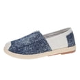 thumbnail image 2 of Willtoo Women Denim Spliced Espadrille Flats Breathable Casual Walking Shoes Lightweight Non Slip Slip‑On Loafers, 2 of 3