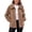Coffee#womens fleece jackets full zip, variant on SZJXBUY Fuzzy Fleece Jacket Women Plus Size Warm Zip Up Jackets Winter Casual Long Sleeve Outerwear Coats with Pockets Blue,M