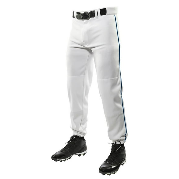 Champro Men's Triple Crown With Braid Baseball Pant White | Navy Small