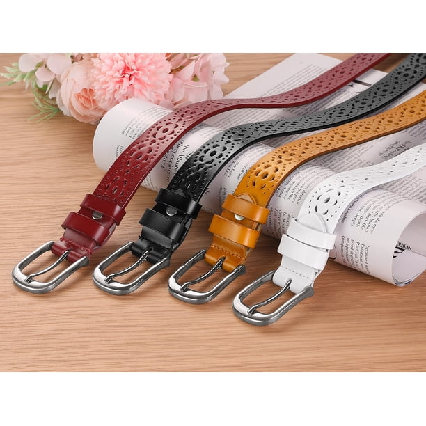 1962 Hollow Floral Retro Vintage Faux Leather Belt With Buckle For Women Hollow Floral Retro Vintage Faux Leather Belt With Kuwait | Ubuy main image 3