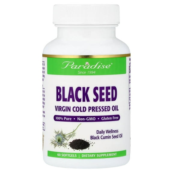 Paradise Herbs Black Seed, 60 Softgels (500 mg per Softgel)