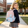 thumbnail image 2 of Weebloom School Backpack For Kids Boys Girls Waterproof Cartoon Puppy Print Color Block Design Bookbag Elementary Middle School Pink, 2 of 9