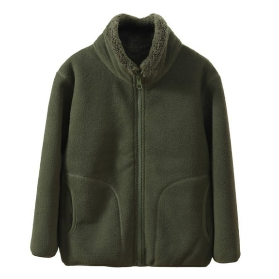 GYRATEDREAM Toddler Boys Girls Full Zip Fleece Jacket Mock Neck Sweatshirts Kids Zip Up Coats Warm Winter Coat Sweatshirts for 4-12Y