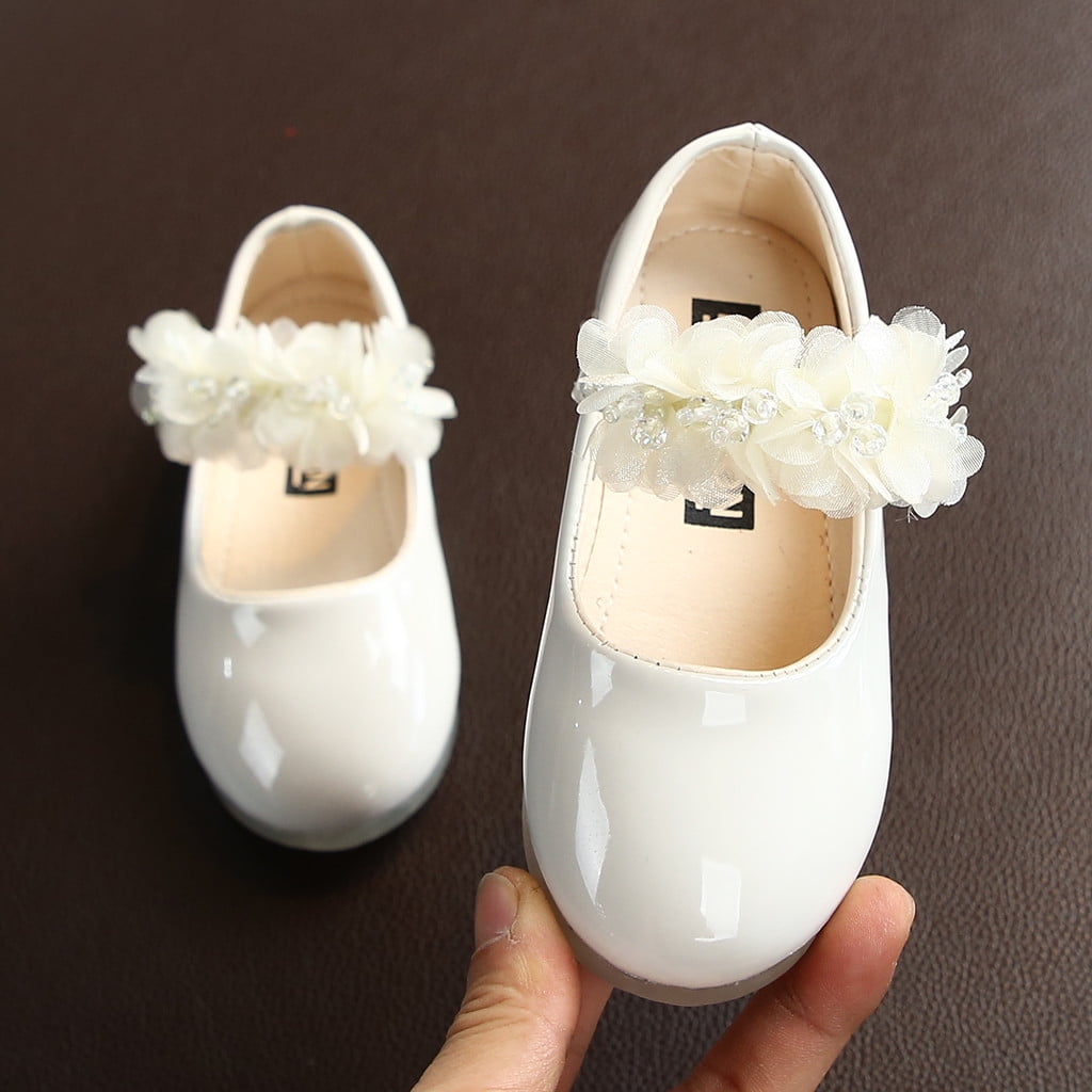 Flower Girls Toddler Infant Crystal Princess Shoe Party Leather Dance Shoes Size