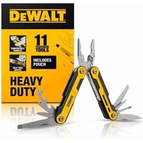 DEWALT 11-in-1 Folding Multitool with Sheath – Compact Pocket Tool with Knife, Pliers, Screwdrivers, Saw, Can and Bottle Openers