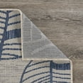 Lr Home 5' x 7' Gray and Blue Fallen Leaves Outdoor Rug