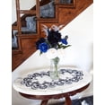 thumbnail image 2 of Antique European Navy Blue White Peacock Tail Lace Runner (14" x 27" | 16" x 35"/44"/54"), 2 of 3