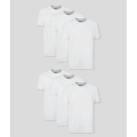 Hanes Premium Original Fit 6pk Crew Size Small White 34-36" Fresh IQ